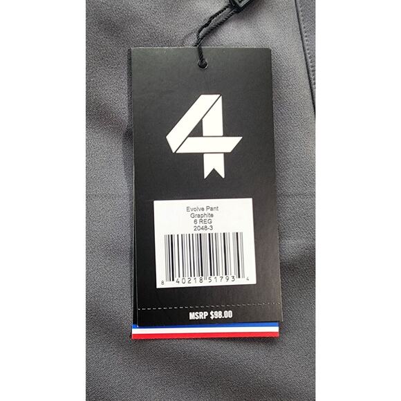 Fourlaps Pants Womens Slim Fit 6 Grey Graphite Evolve Active Water Repellent - Picture 3 of 16